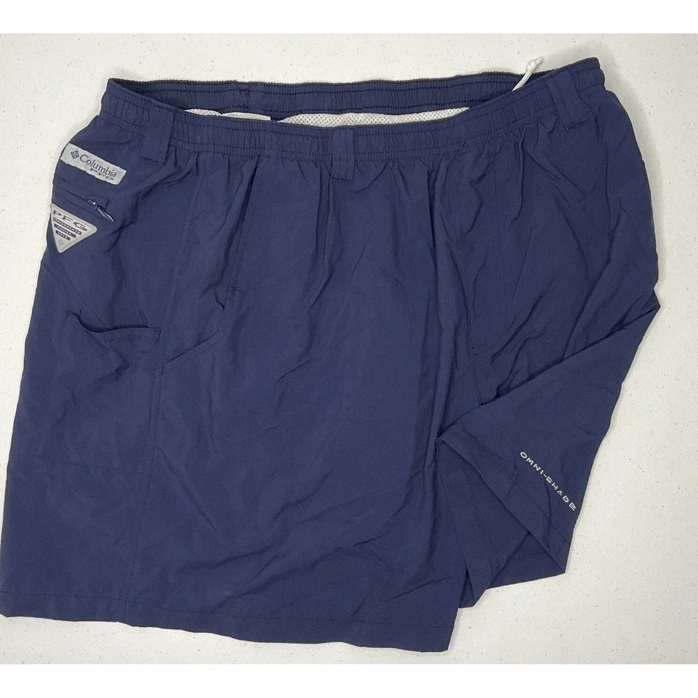 Columbia PFG Shorts Men XL Trunks Mesh Lined Nylon Pockets Fishing Camping